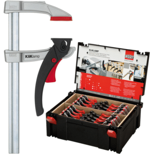 Set de serre-joints à levier haute technologie KliKlamp de BESSEY® avec mécanisme à crans